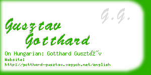 gusztav gotthard business card